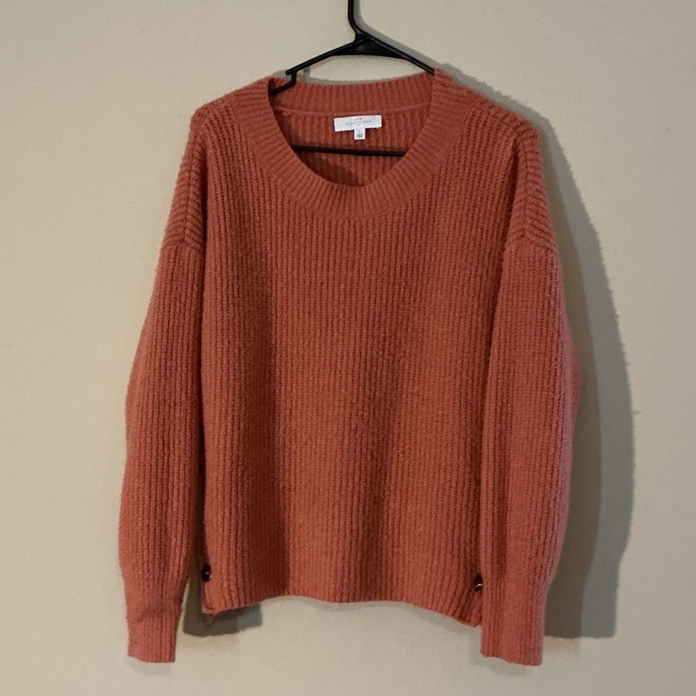 New Directions Warm Rust Crew Neck Sweater